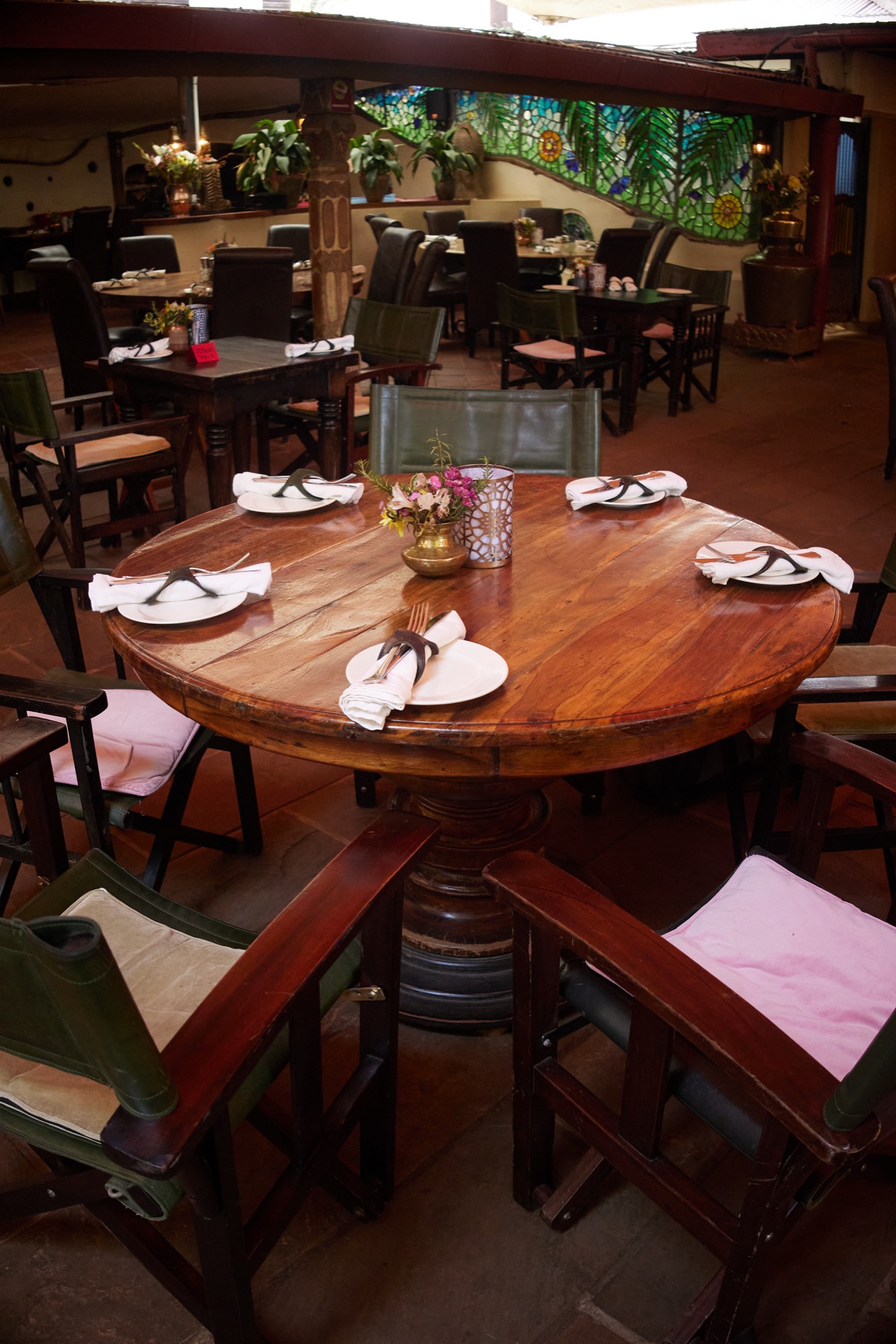 A set table in a Talisman dining room